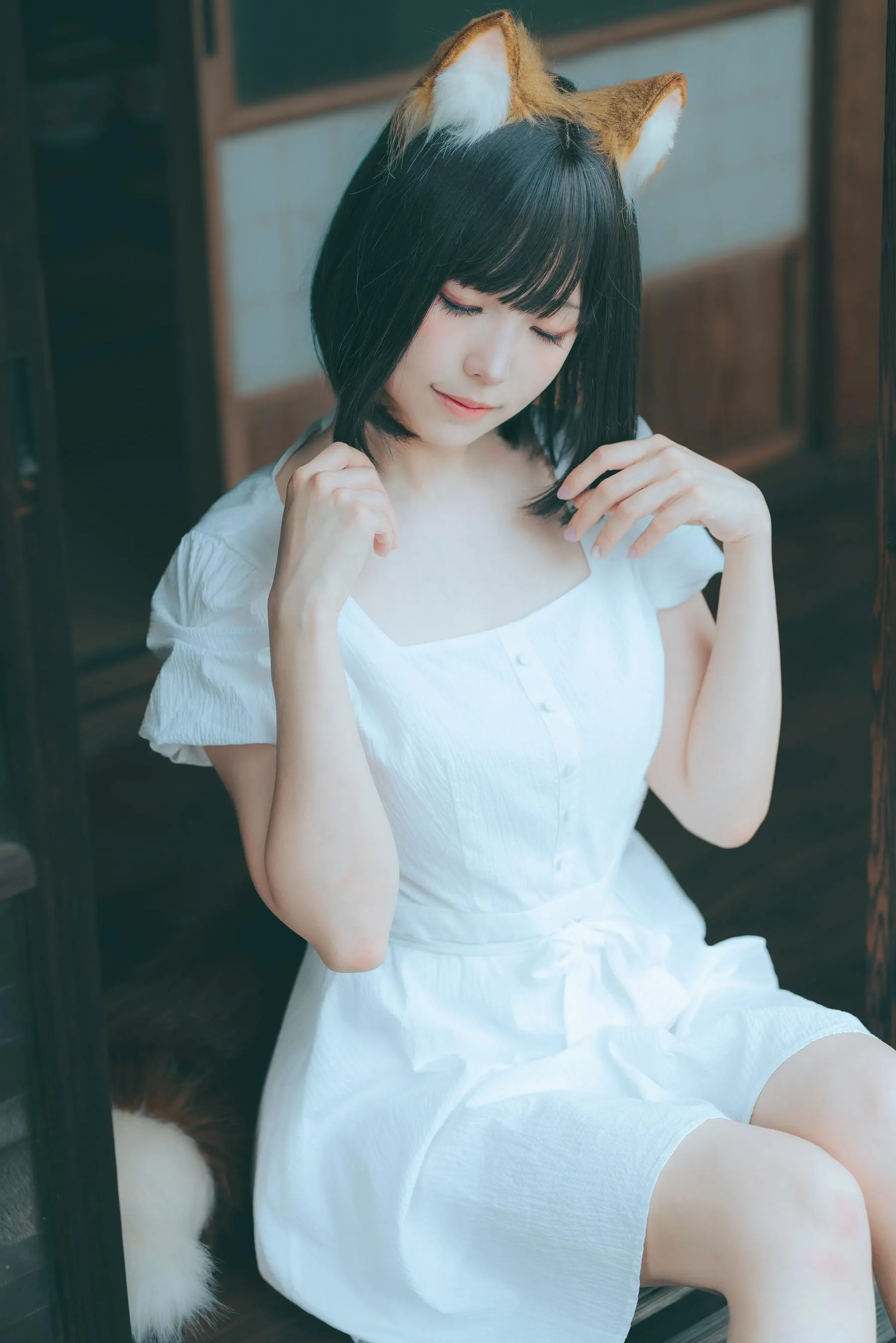 ElyEE子 – NO.114 2023.July B-Dongitsune ~White dress 白洋裝狐少女 [60P]插图3